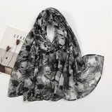 Thin Voile Printed Scarf Fashion