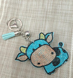 Flannel Diamond Keychain Zodiac Accessories