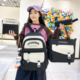 Four-piece Ins Schoolbag For Junior And Senior High Schools