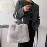 Women's Fashion Plush Pearl Shoulder Bag