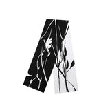 Special-interest Design Black And White Floral Men's And Women's Scarf