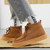 Retro Casual Suede Tooling Trendy Single High Top Men's Sneakers