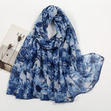 Thin Voile Printed Scarf Fashion