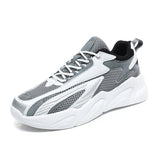 Men's Trendy All-match Casual Mesh Sneaker Thick Bottom Plus Size Lightweight Breathable Clunky Shoes