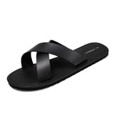 Lightweight Soft Sole Comfortable Black Fashion Casual Simple Men's Slippers