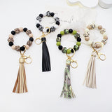 Silicone Octagonal Oak Tassel Key Chain