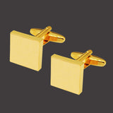 Copper Black And Golden Silver Laser Metal Cufflinks