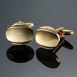 Copper Black And Golden Silver Laser Metal Cufflinks