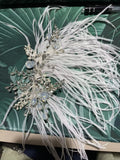 Bridal Wedding White Feather Alloy Diamond Crystal Hairband Hair Accessory