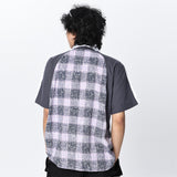 Men's Contrast Color Plaid Short Sleeve Shirt