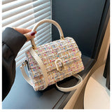 New Crossbody Niche Portable Temperament Wild Fashion Shoulder Baguette Woolen Small Square Women's Bag