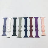 Solid Color Silicone Small Waist Butterfly Buckle Watch Strap