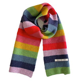 Assorted Colors Retro Contrast Color Striped Scarf