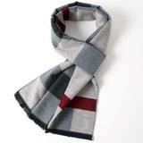 Simple Plaid Warm Keeping Artificial Cashmere Scarf