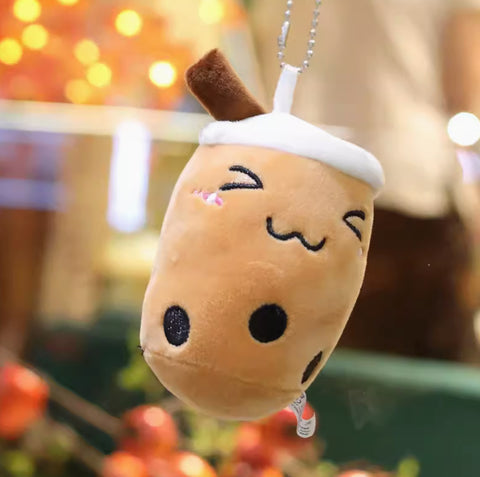 Cartoon Milk Tea Cup Small Pendant Doll