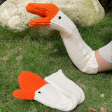 Cold Protection In Three-dimensional Swan Full Finger Gloves Knitted Wool Mittens