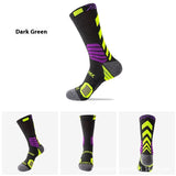 Men's Elite Trendy Contrast Color Long Tube Basketball Socks