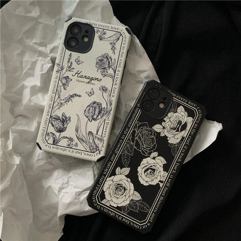 Anti-falling Of Vintage Flower Mobile Phone Case