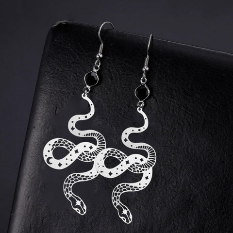 Creative Hollow Snake Pendant Women's Earrings Bohemian Ethnic Style