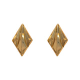 Rhombic Ear Studs Special-interest Design Geometric Stereoscopic Impression