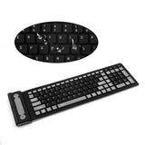 2.4G Wireless Mute Waterproof Folding Silicone Soft 107 Keyboard