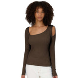 Versatile Long Sleeve Slim-fit Solid Color Top