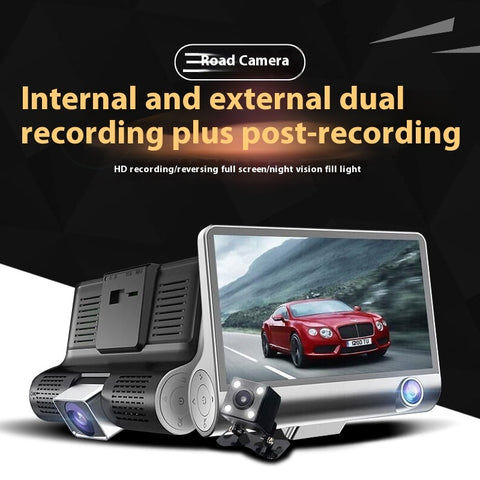 Three Lens Dashcam Hidden Front And Rear