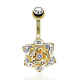 Fashion Personality Rose Zircon Navel Order