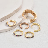 Fashion Court Women's Ear Studs Simple Inlaid Color