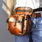 Retro Multi-functional Cowhide Tool Fanny Pack