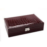 Leather Rectangular Single Layer Stud Earring Storage Box