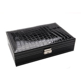 Leather Rectangular Single Layer Stud Earring Storage Box