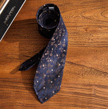 Three-fold Roll Wool Lining Handmade Tie Silk Jacquard Businese Suit Accessories