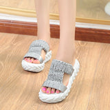 Fashionable Korean Version Thick Bottom Sponge Cake Cooler Slippers