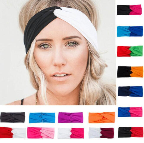 Turban headband women twist elastic headband head band sport yoga headband headdress headwrap girls hair accessories