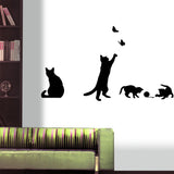 Cat Scratching Butterfly Living Room Bedroom Background Decorative Painting Wall Sticker