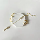 Minimalist Love Letter D Earrings Ring Bracelet