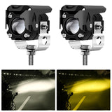 LED Bi-color Yellow And White Light External Work Light Motorcycle Light