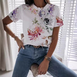 Women's American-style Retro Short Sleeve T-shirt