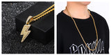 Hot Selling Lightning Hip Hop Pendant Micro-inlaid Zircon Hip Hop Fashion Trendy Hip Hop Jewelry