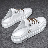 Men's Summer Wear Breathable Deodorant Slip-on Lofter Half Slippers Casual Sports Heel-free Fashion Shoes