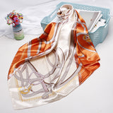 Women's Vintage Printed Silk Scarf