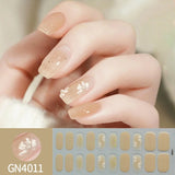 Finger Baking-free Gel Nail Stickers Simple Grid Line Nail Sticker One Piece Dropshipping