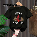 Fashionable Christmas New Santa Claus Elk Children's T-shirt