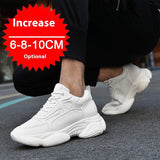 Invisibly Heightened Shoes 10CM White Shoes Heightened Sneakers