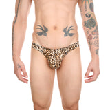 Men's Thong Snakeskin Pattern European And American Wild Leopard Print Underpants