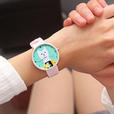 Women's White Cat Silicone Watch