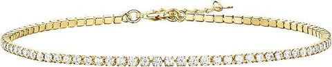 Simple Natural Versatile Single Row Rhinestone Anklet