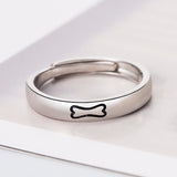 S925 Sterling Silver Love Couple Ring Simple Bracelet