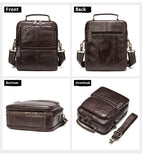 Men's Genuine Leather Retro Shoulder Messenger Bag